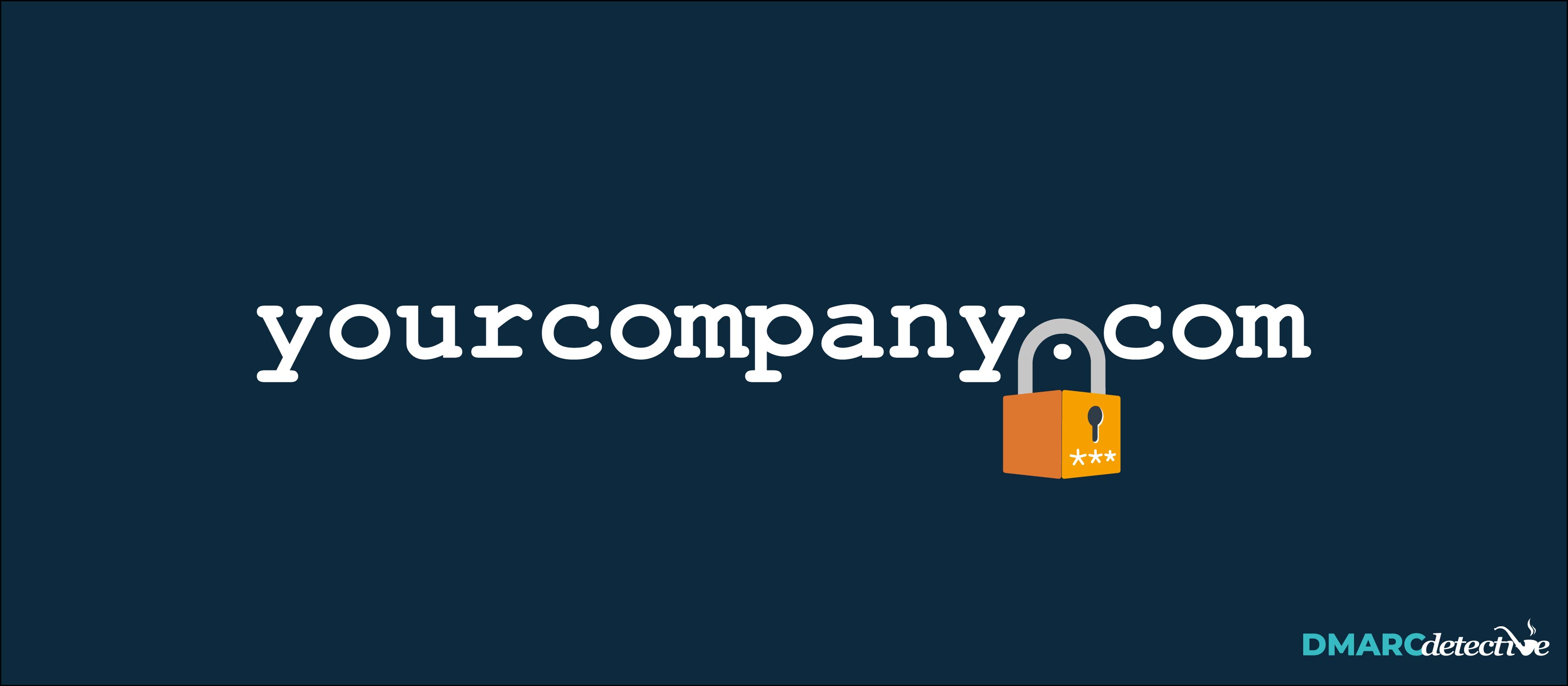 Email Authentication Visualized with a lock on a domain name